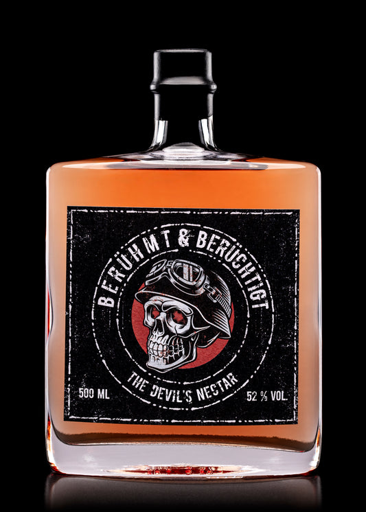 Berühmt&Berüchtigt - Devils Nectar - 0,5L [Orangen Ingwer Likör mit Rum verfeinert]